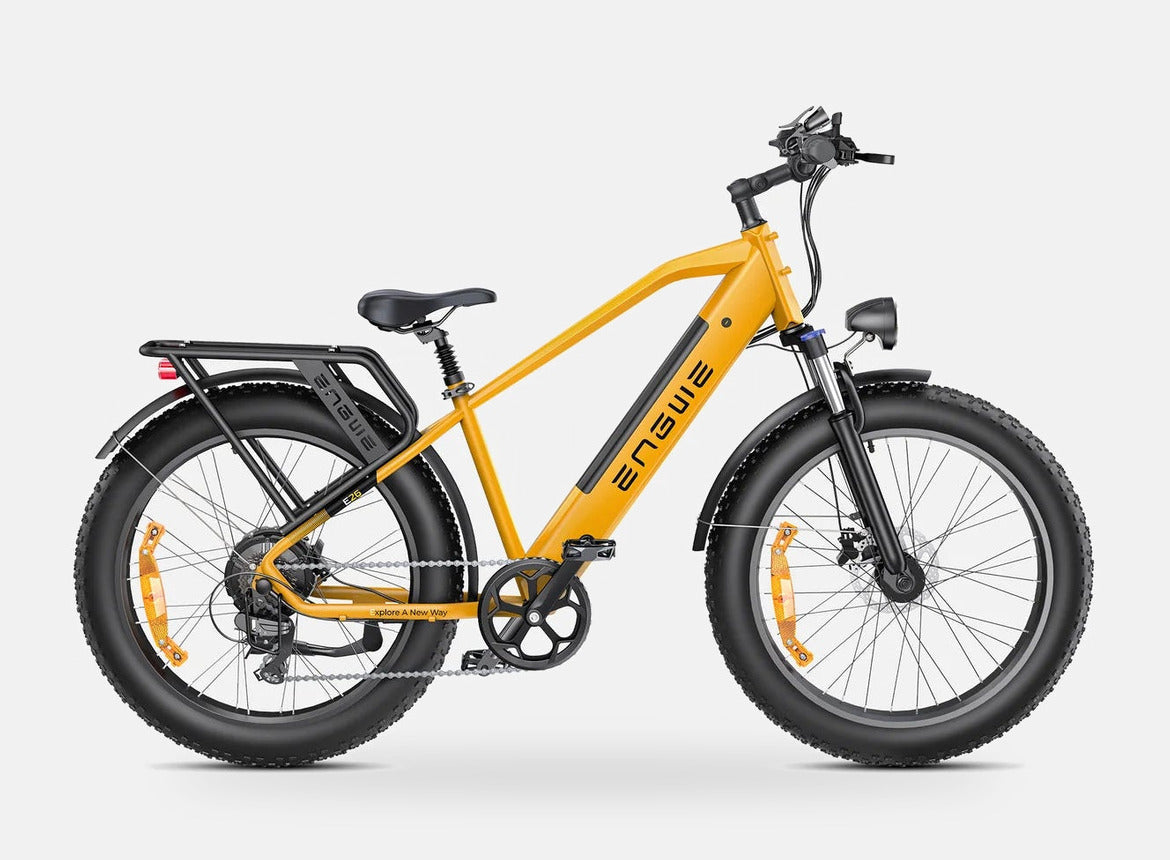 Fat Bike Électrique Mixte Confort & Urbain Jaune - E26