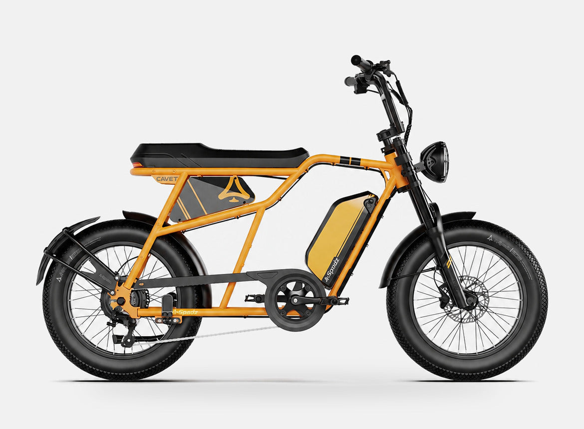 Fat Bike Vintage Scrambler Jaune - CAVET