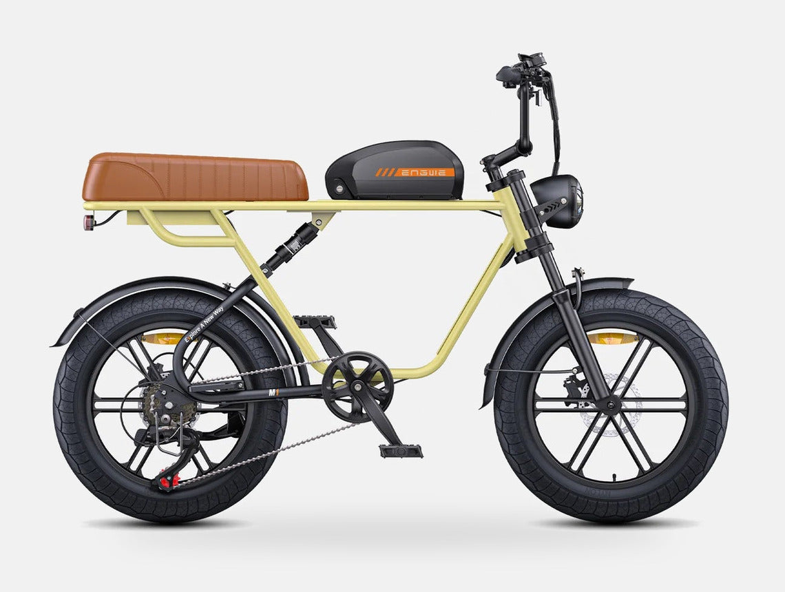 Vélo Électrique Fat Bike Jaune – ENGWE M1 Style Moto 250 W