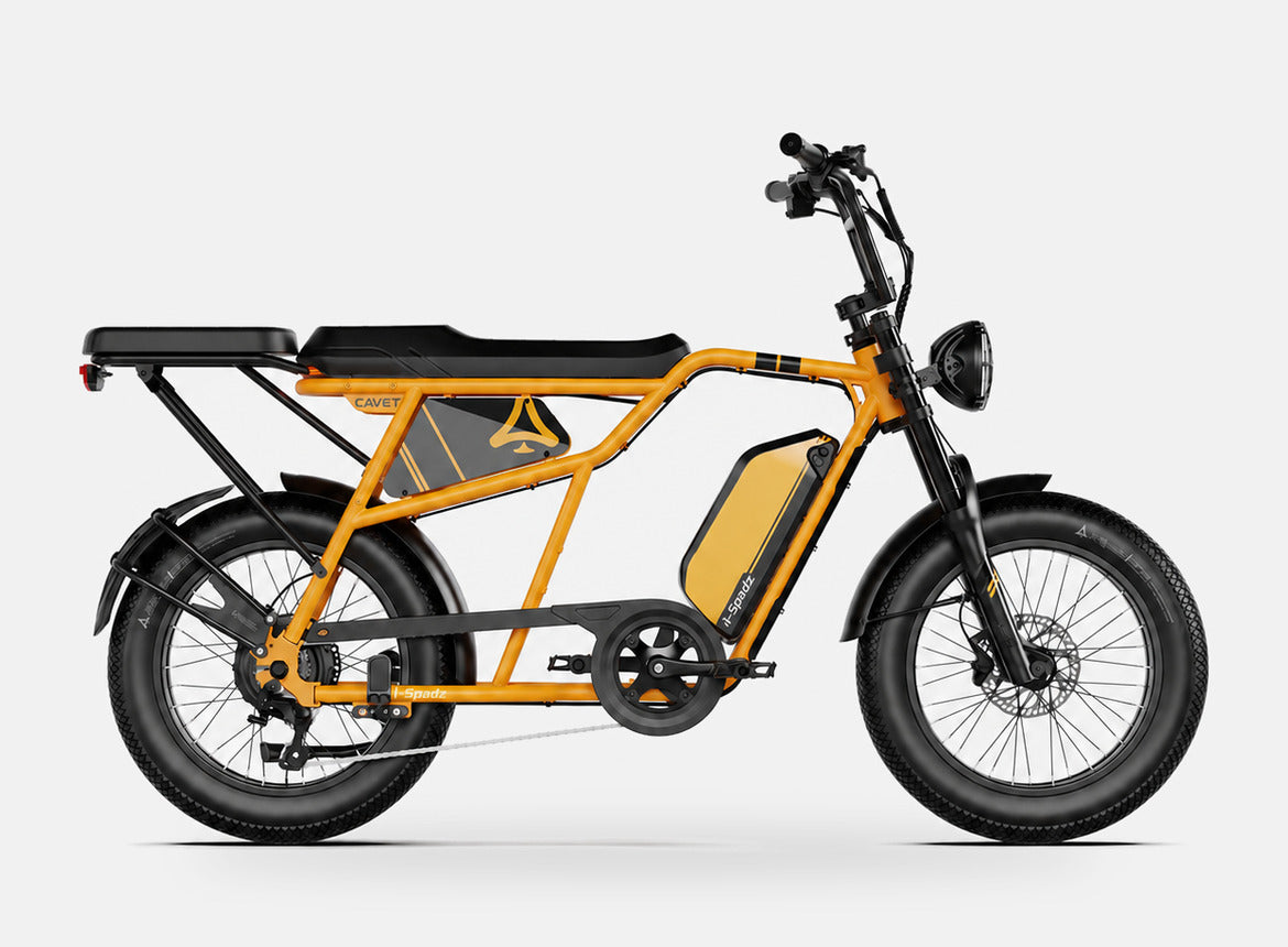Fat Bike Longtail Biplace Électrique Jaune - CAVET
