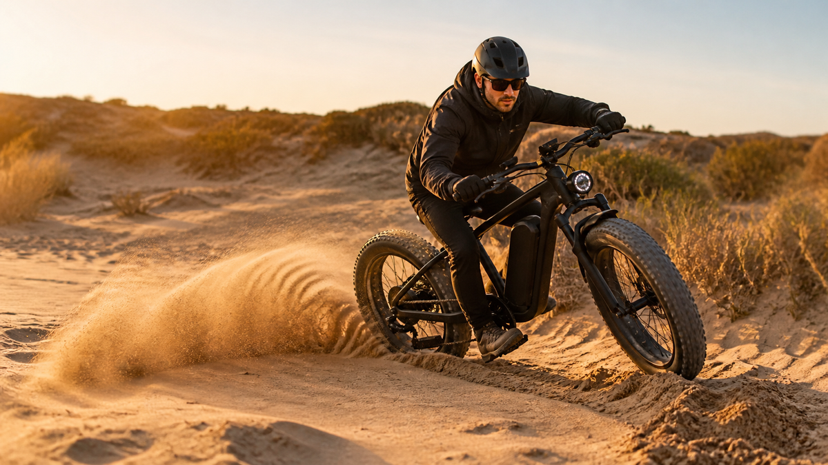 Fat bike sur le sable : maîtriser la glisse – fat bike électrique