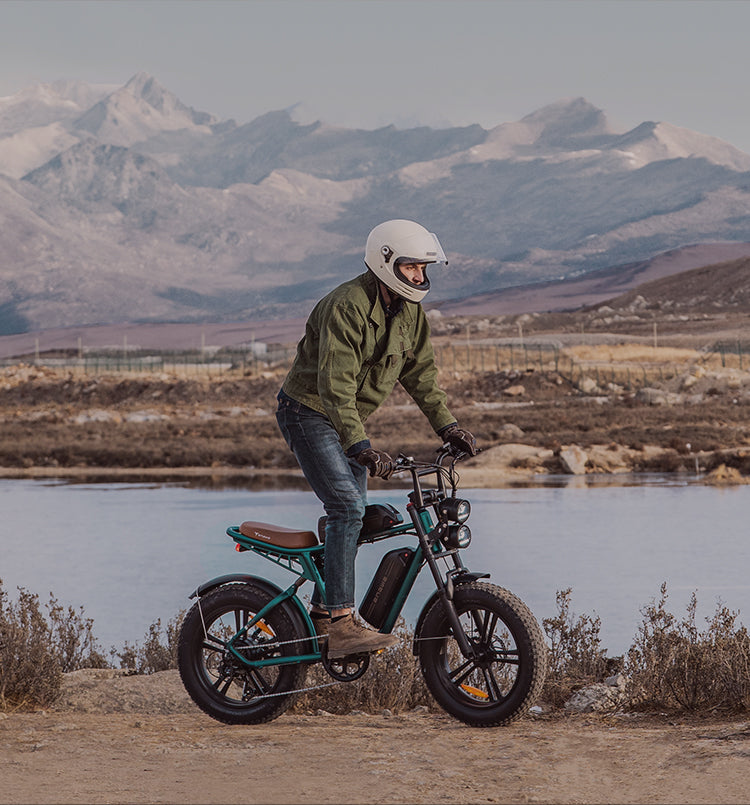 VTT Fat Bike Electrique Vert ENGWE M20