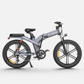 VTT Fat Bike Electrique Pliable à Triple Suspension Gris - X26