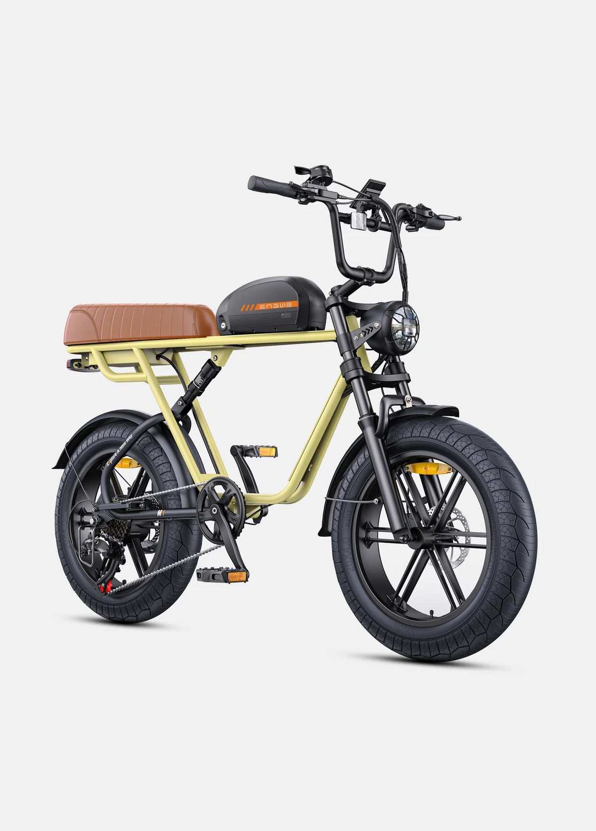 Vélo Électrique Fat Bike Jaune – ENGWE M1 Style Moto 250 W