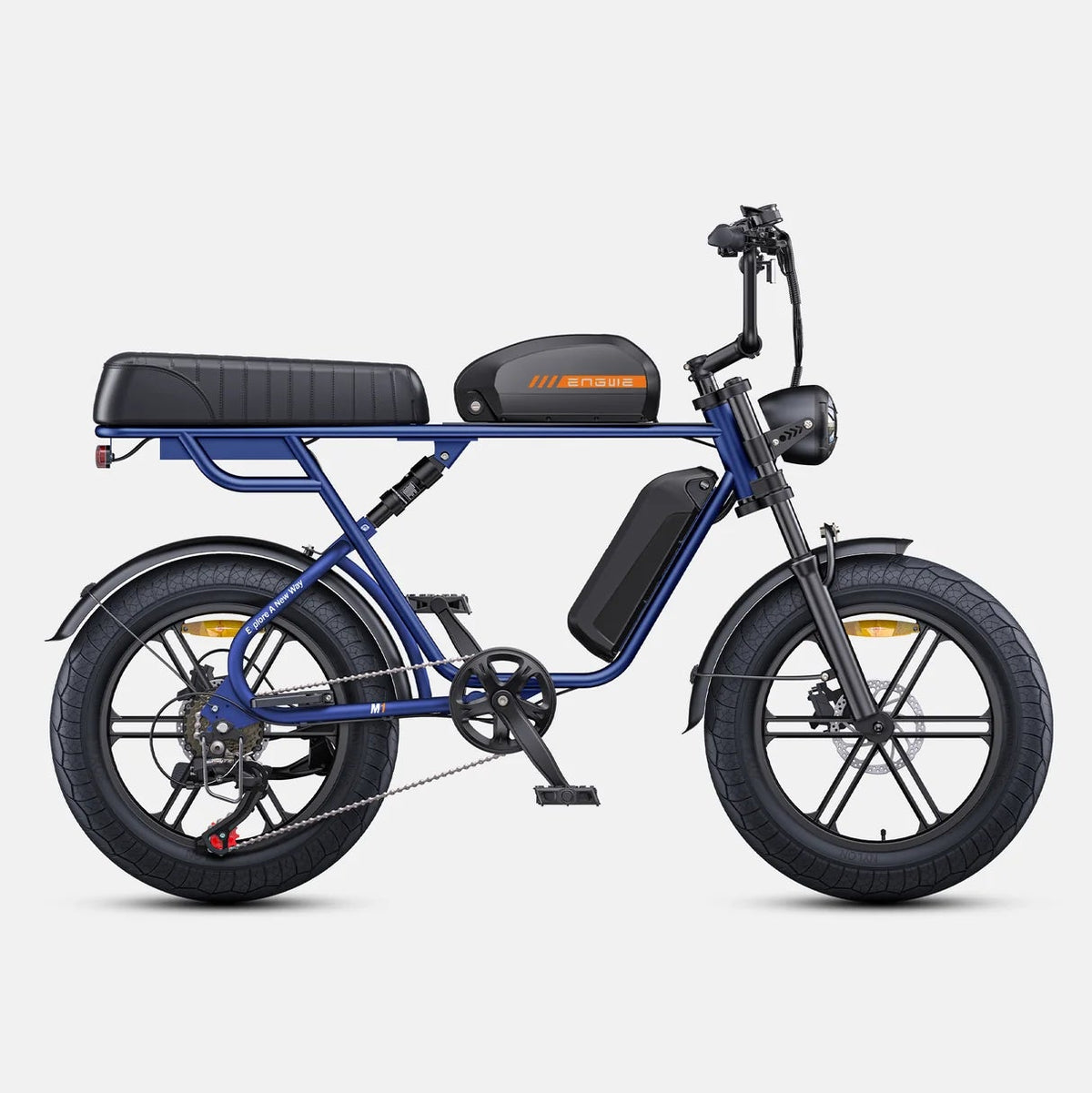 Vélo Électrique Fat Bike Bleu ENGWE M1 - Style Moto 250W