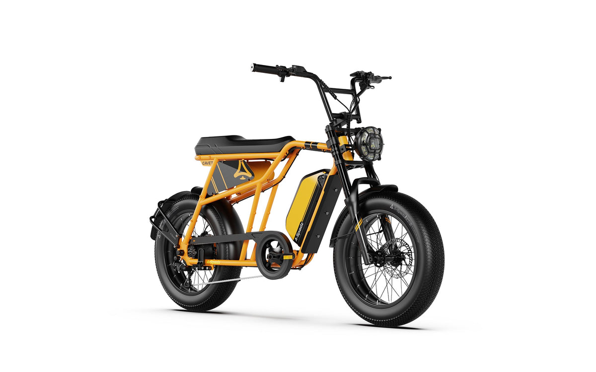 Fat Bike Vintage Scrambler Jaune - CAVET