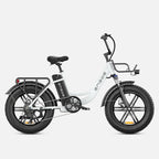 Vélo Électrique Urbain Grosses Roues Blanc - L20 BOOST
