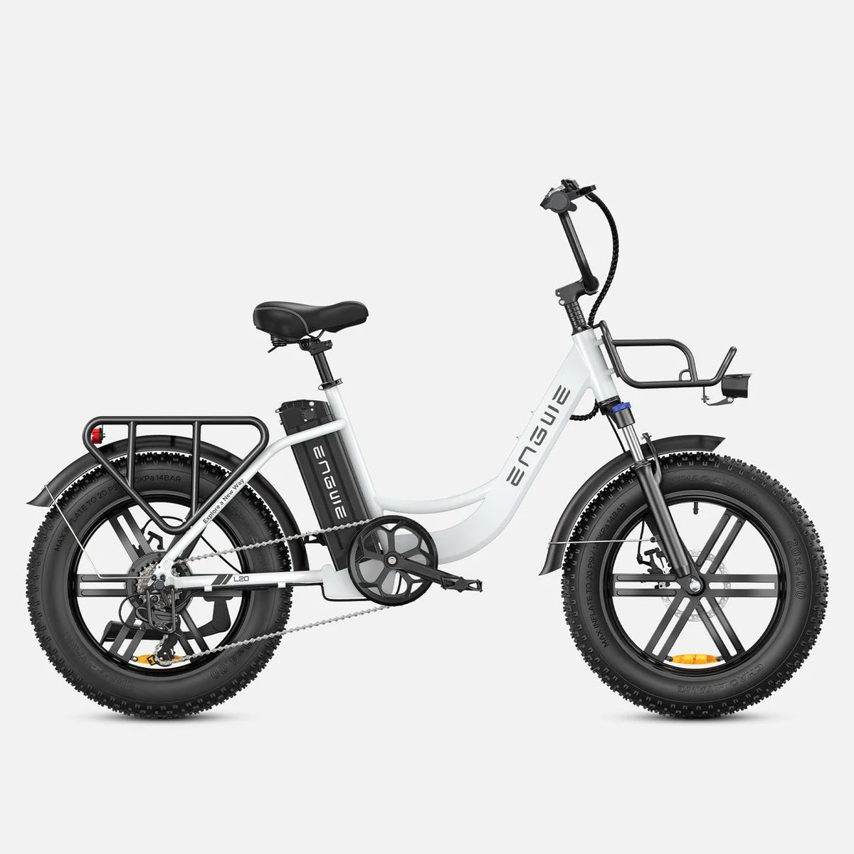 Vélo Électrique Urbain Grosses Roues Blanc - L20 BOOST