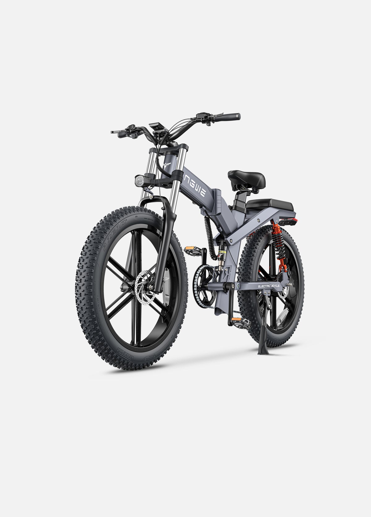 VTT Fat Bike Electrique Pliable à Triple Suspension Gris - X26