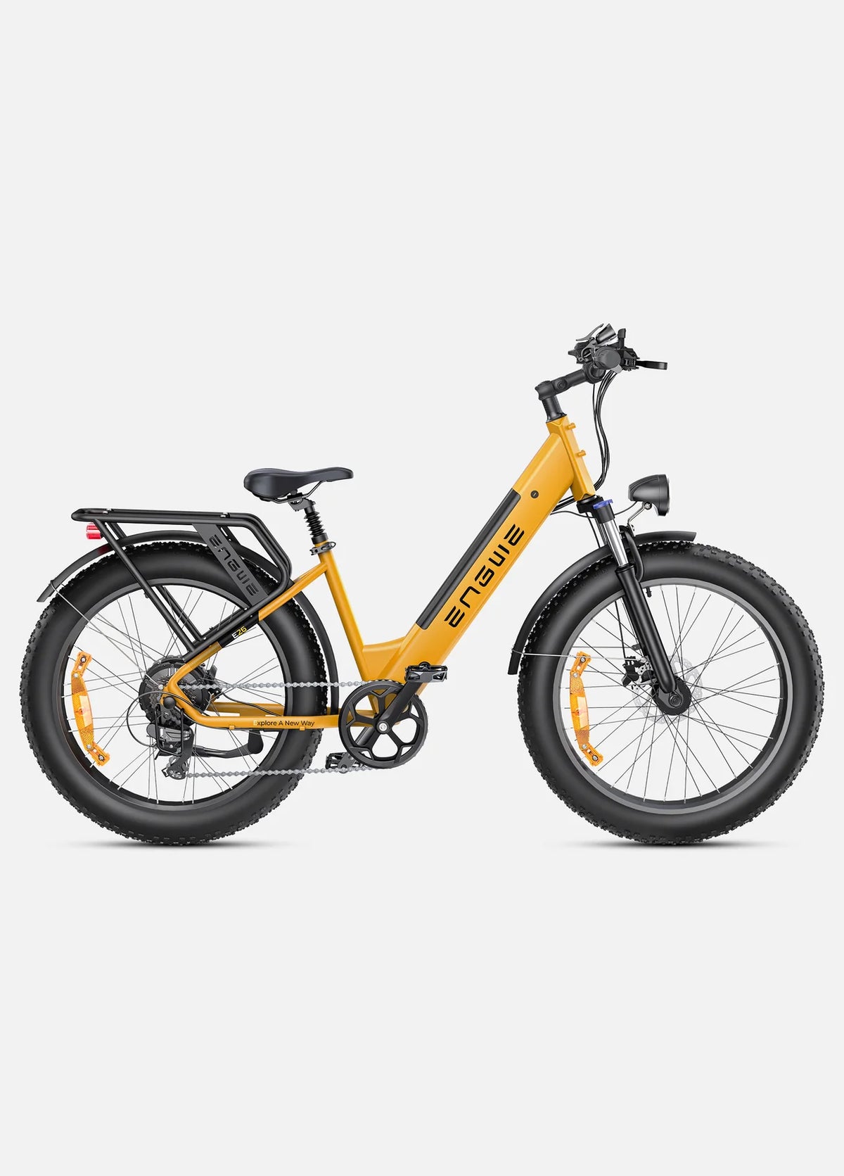 Fat Bike Électrique Mixte Confort & Urbain Jaune - E26
