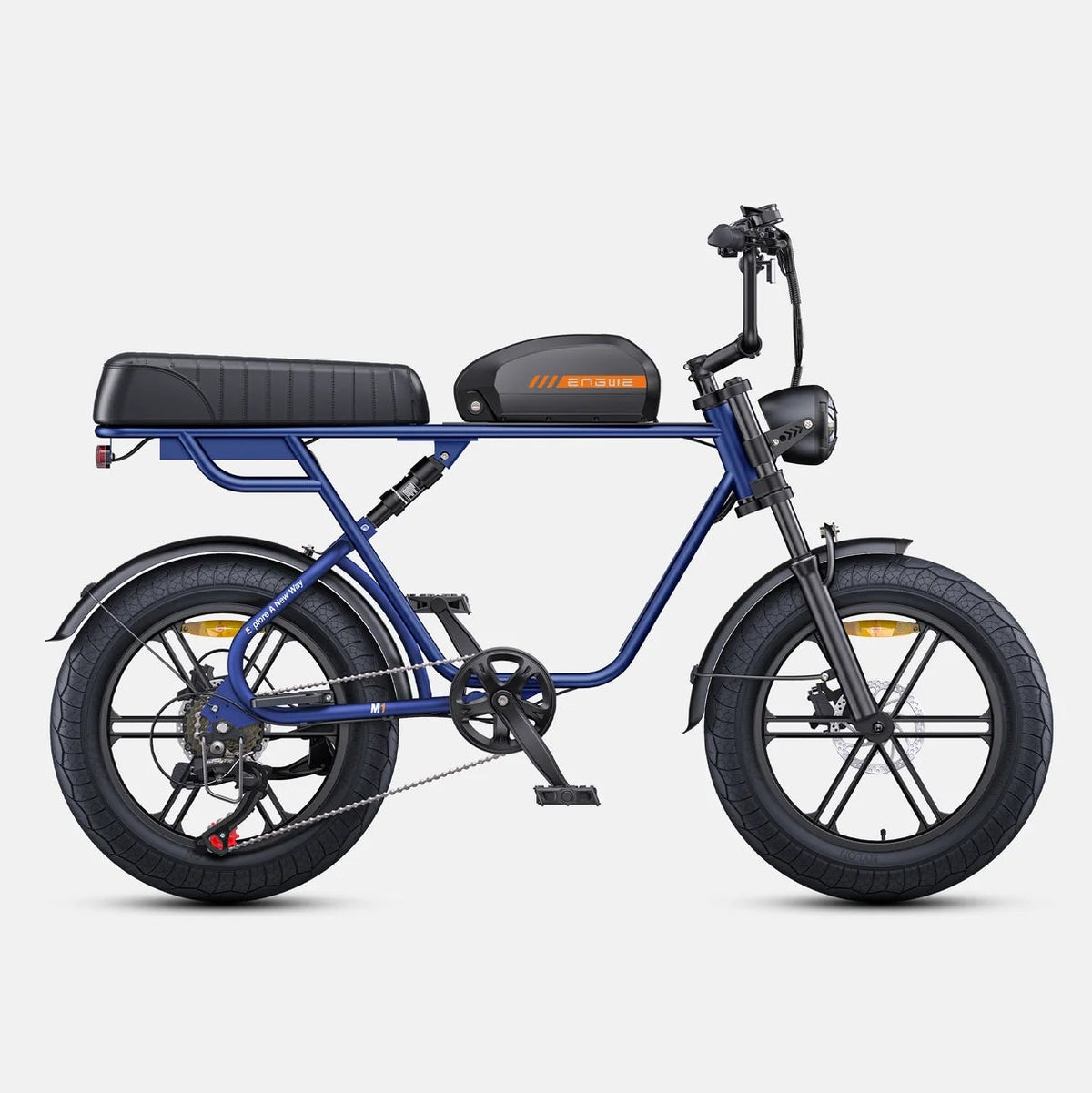 Vélo Électrique Fat Bike Bleu ENGWE M1 - Style Moto 250W