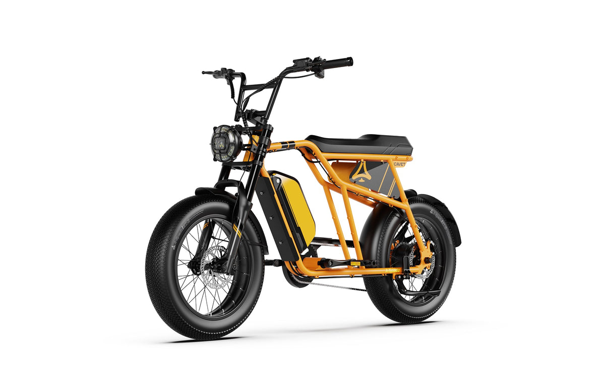 Fat Bike Vintage Scrambler Jaune - CAVET