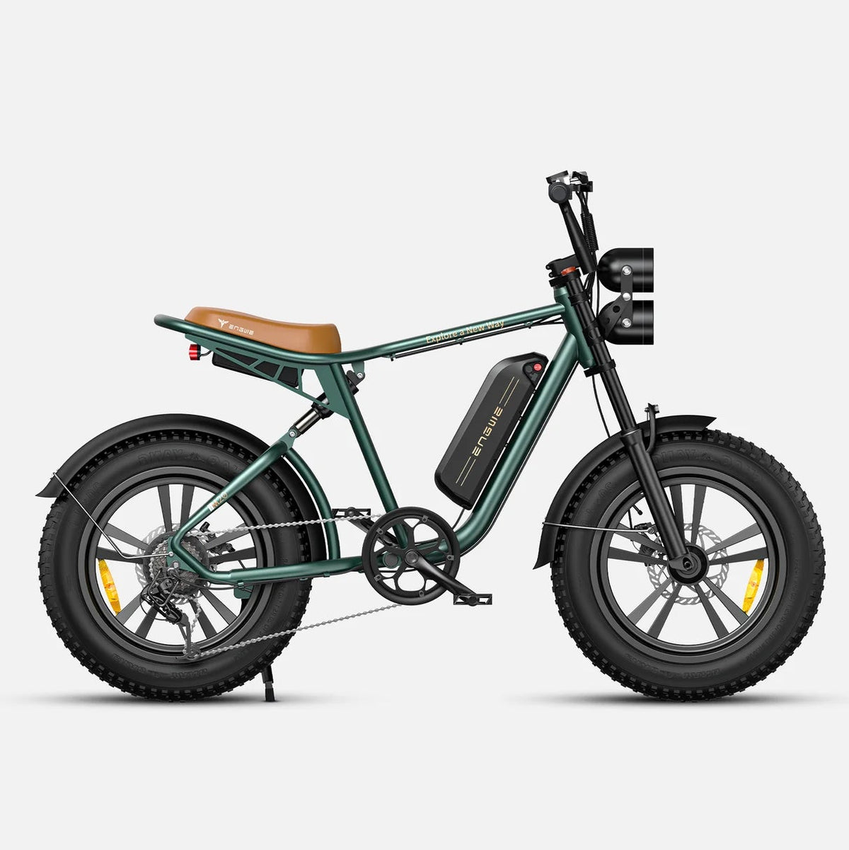 VTT Fat Bike Electrique Vert ENGWE M20