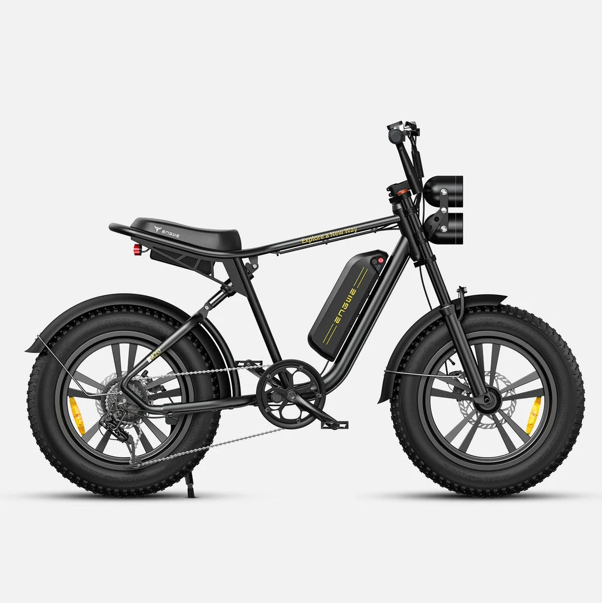 VTT Fat Bike Electrique Noir ENGWE M20