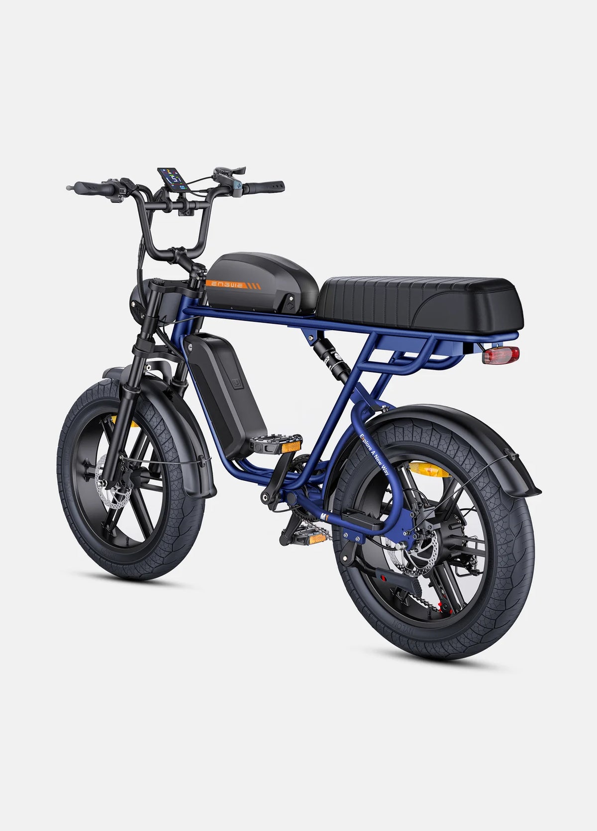 Vélo Électrique Fat Bike Bleu ENGWE M1 - Style Moto 250W