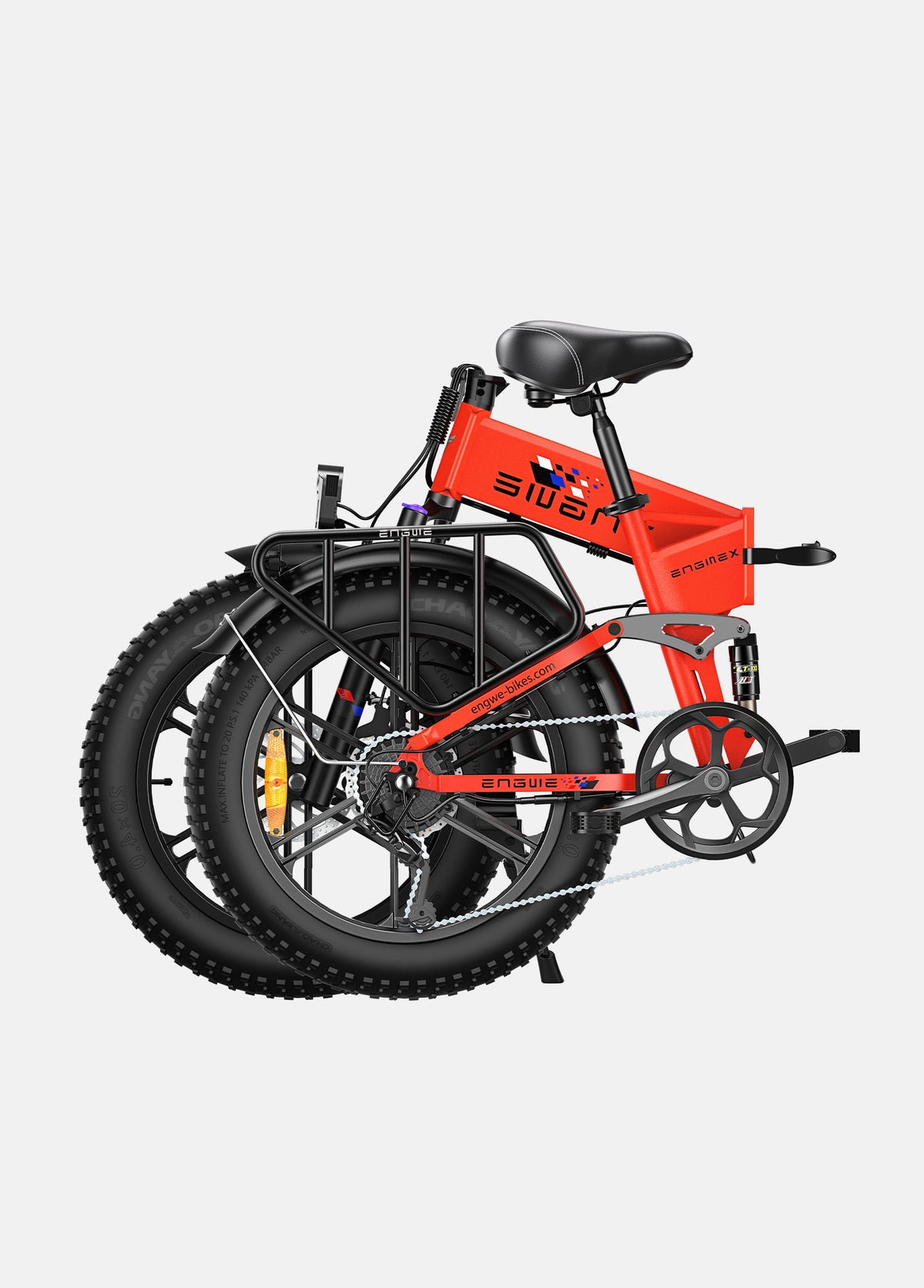 Vélo Électrique Compact de Ville Rouge - ENGWE Engine X