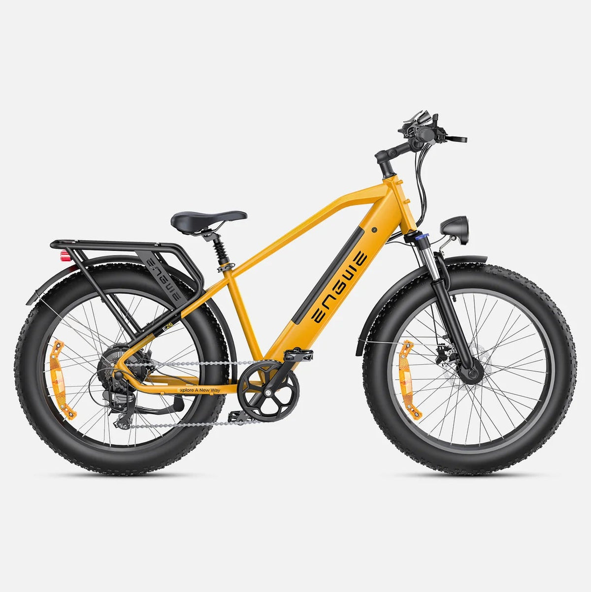 Fat Bike Électrique Mixte Confort & Urbain Jaune - E26