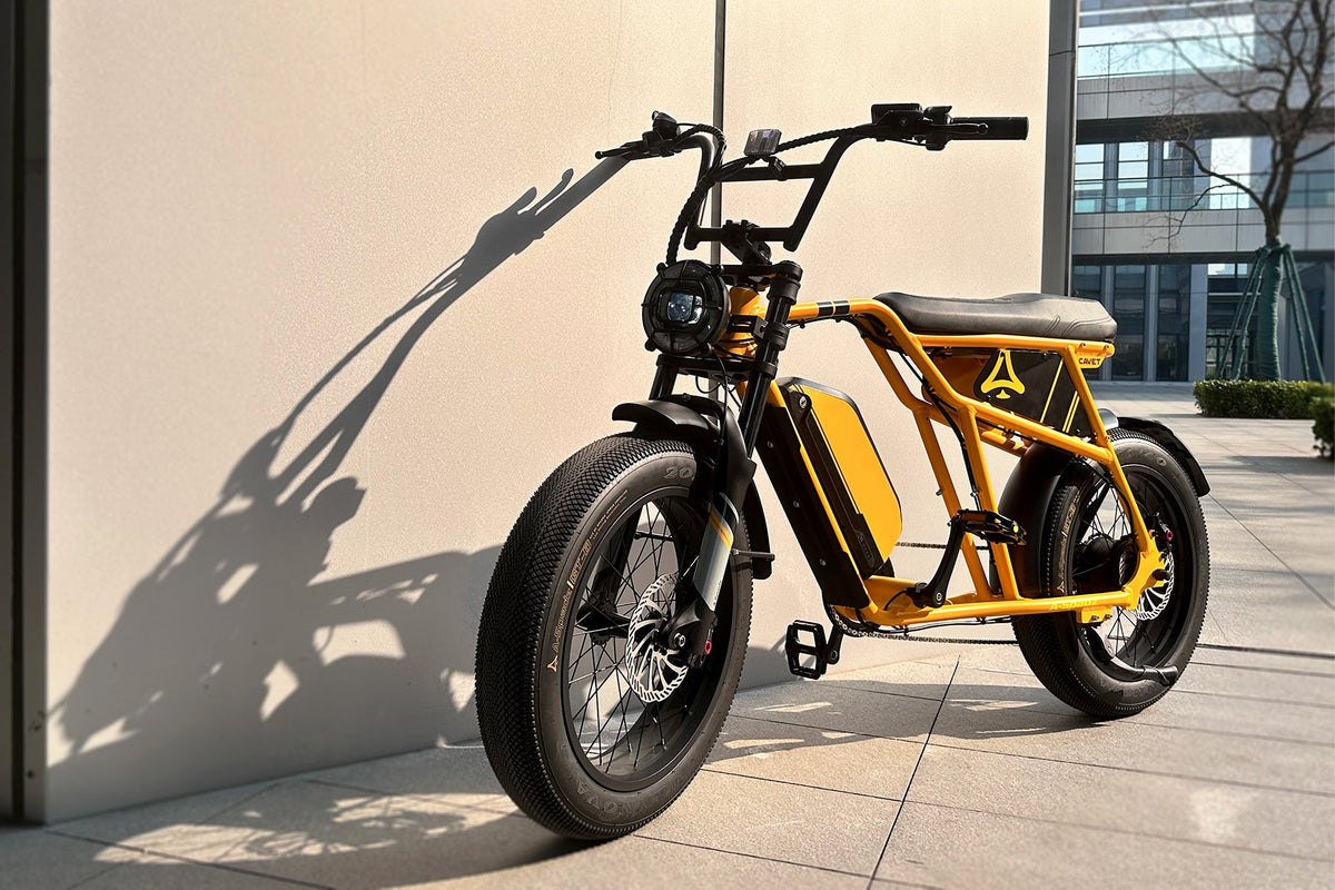 Fat Bike Vintage Scrambler Jaune - CAVET