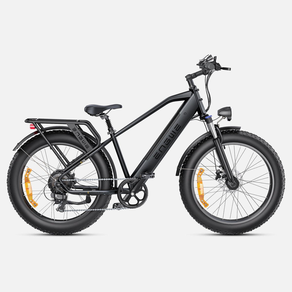 Fat Bike Électrique Mixte Confort & Urbain Noir - E26