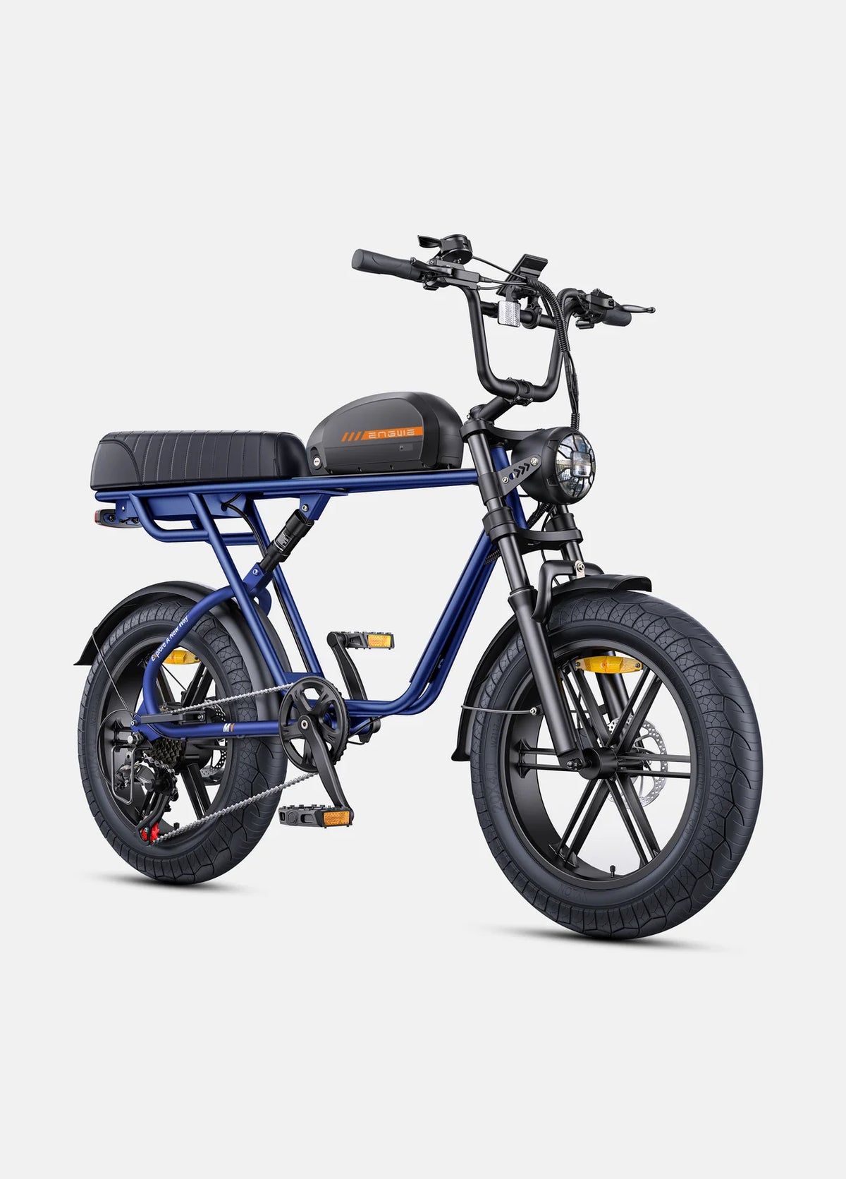 Vélo Électrique Fat Bike Bleu ENGWE M1 - Style Moto 250W