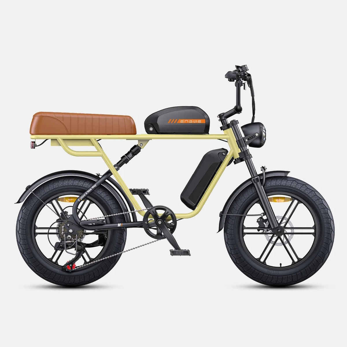 Vélo Électrique Fat Bike Jaune – ENGWE M1 Style Moto 250 W