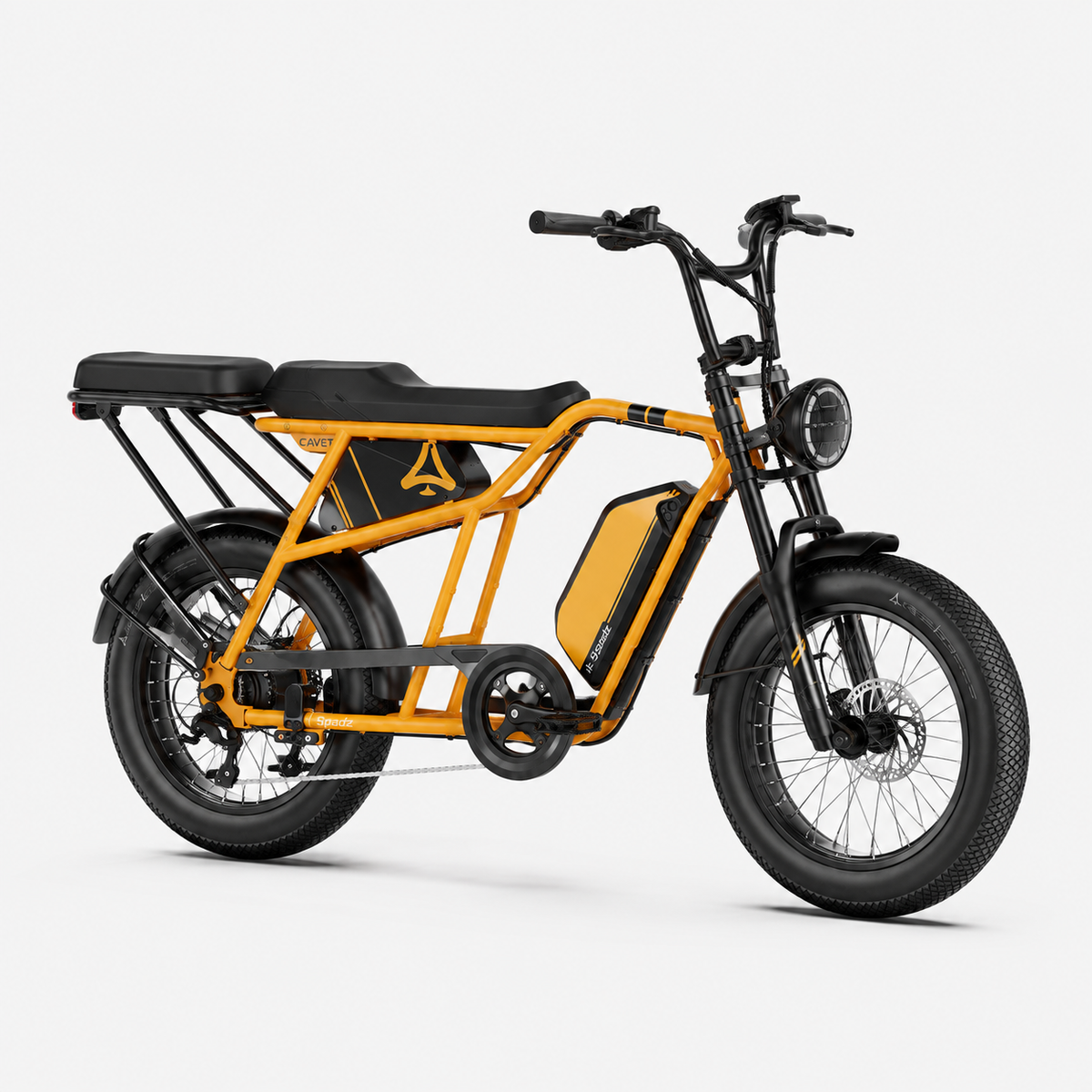 Fat Bike Longtail Biplace Électrique Jaune - CAVET