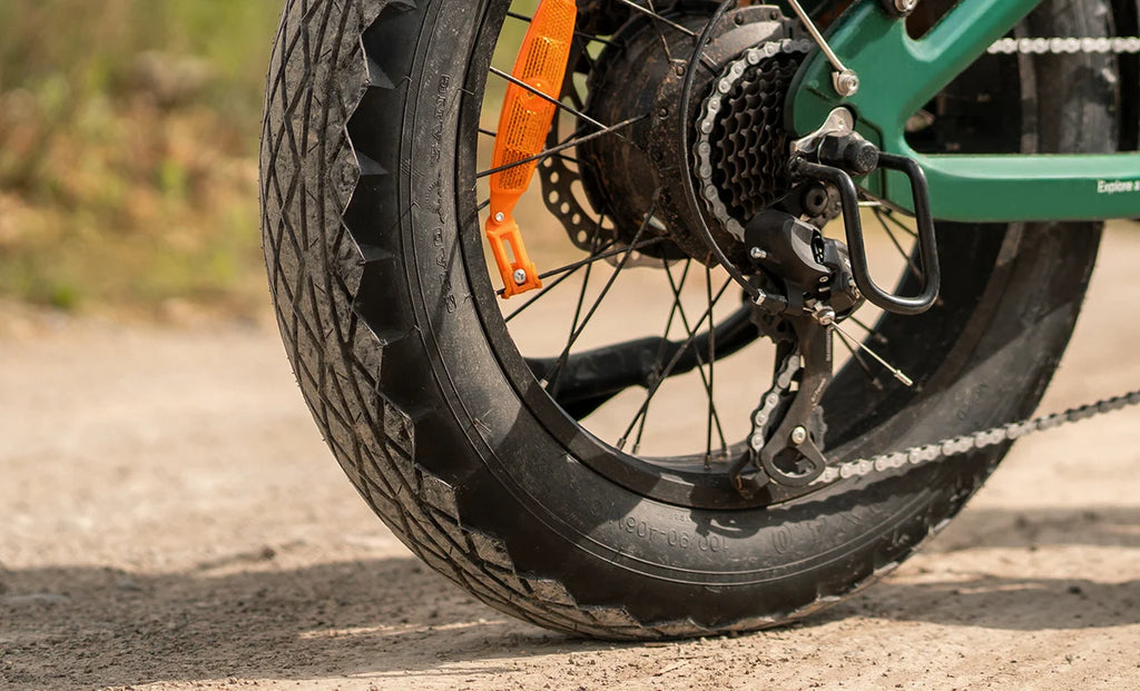 Fat Bike Electrique Pliant 20 Pouces Vert - PRO 3