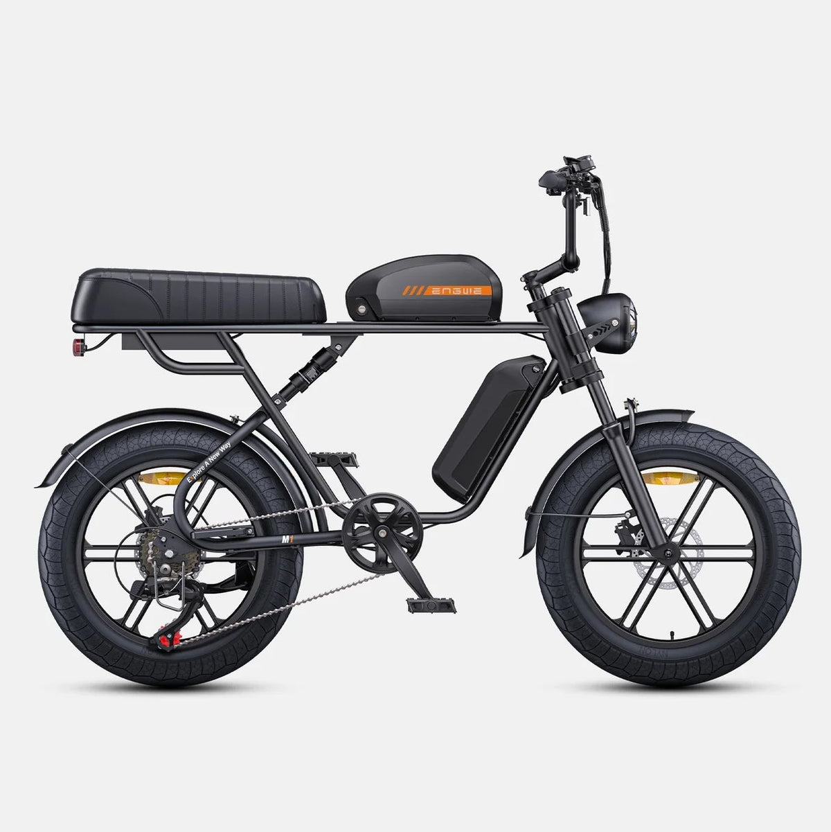 Vélo Électrique Fat Bike Noir ENGWE M1 - Style Moto 250W