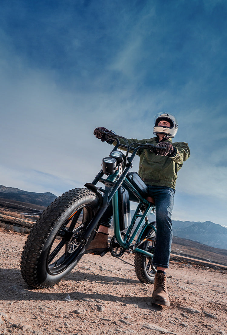VTT Fat Bike Electrique Vert ENGWE M20