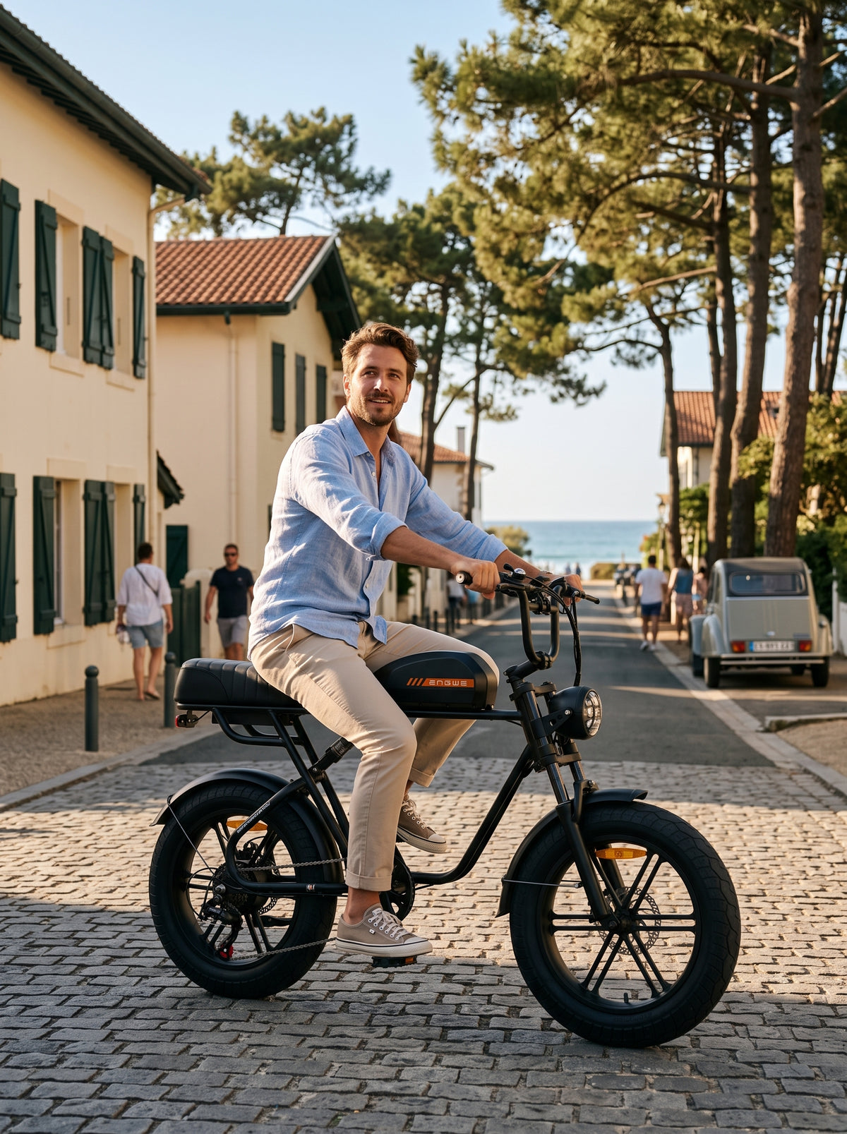Vélo Électrique Fat Bike Noir ENGWE M1 - Style Moto 250W