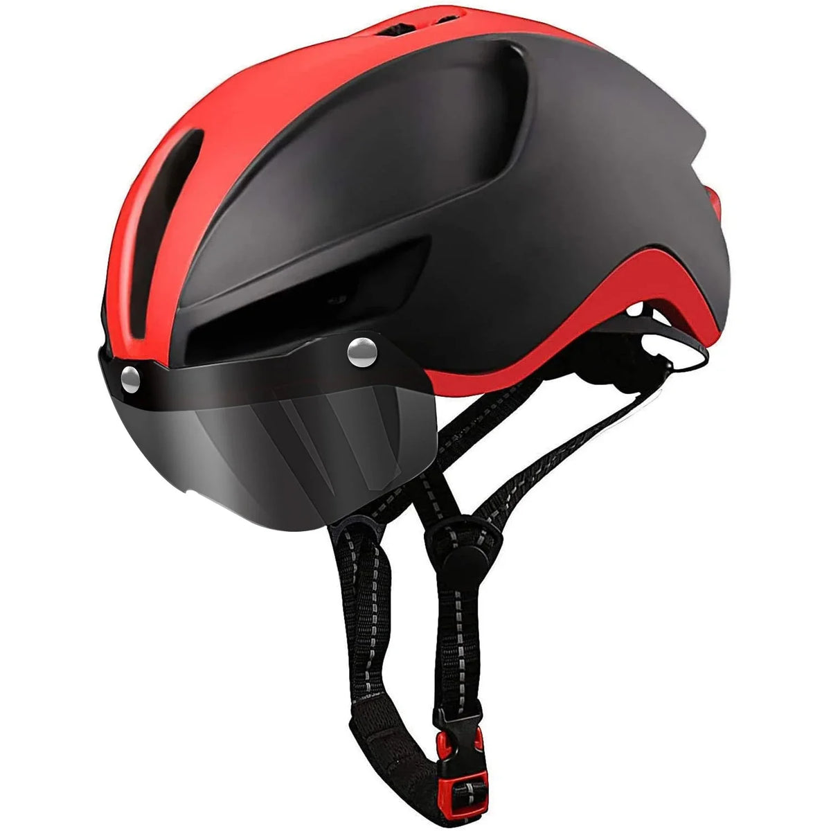 Casque vélo VTT avec lunettes magnétiques et éclairage LED