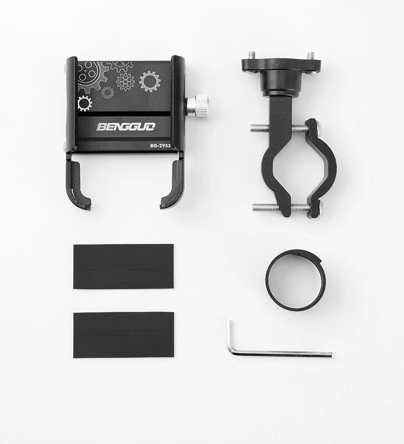 Support téléphone métallique rotatif pour guidon
