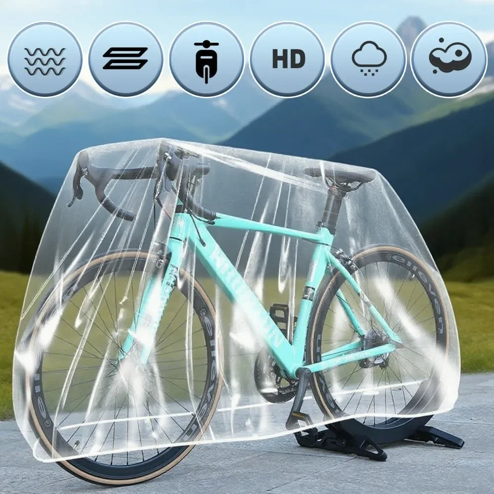 Housse transparente jetable pour vélo