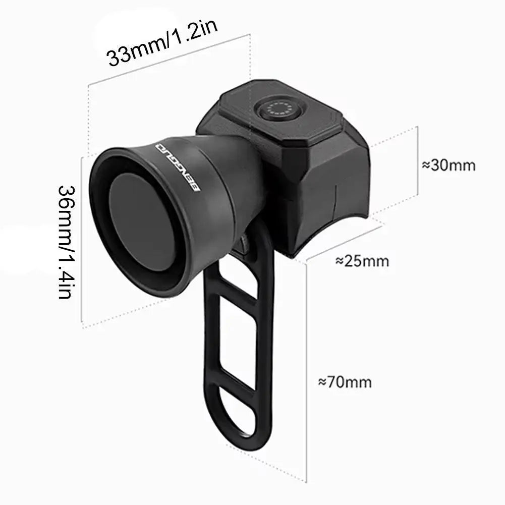 Klaxon rechargeable étanche 120 dB pour vélo