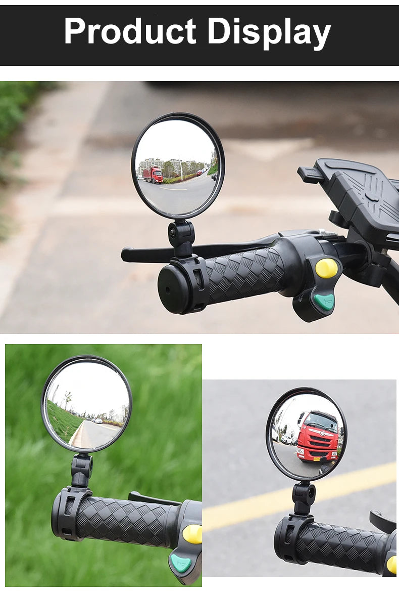 Paire de rétroviseurs de guidon pour vélo