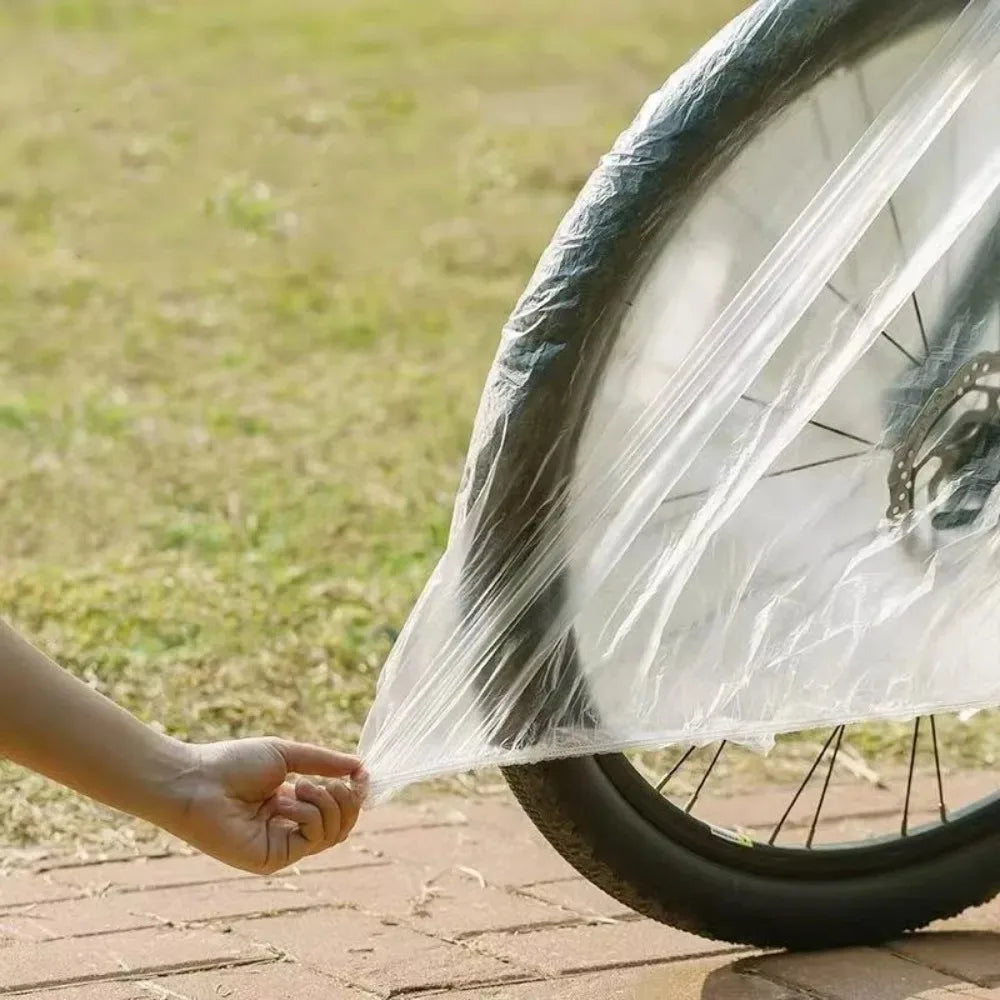Housse transparente jetable pour vélo