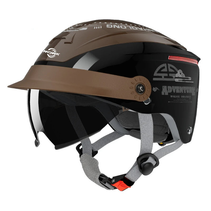 Casque jet respirant et réfléchissant