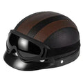 Casque vintage en cuir chaud pour vélo électrique