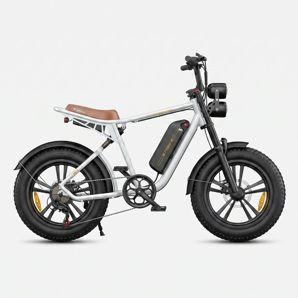 VTT Fat Bike Electrique Blanc ENGWE M20