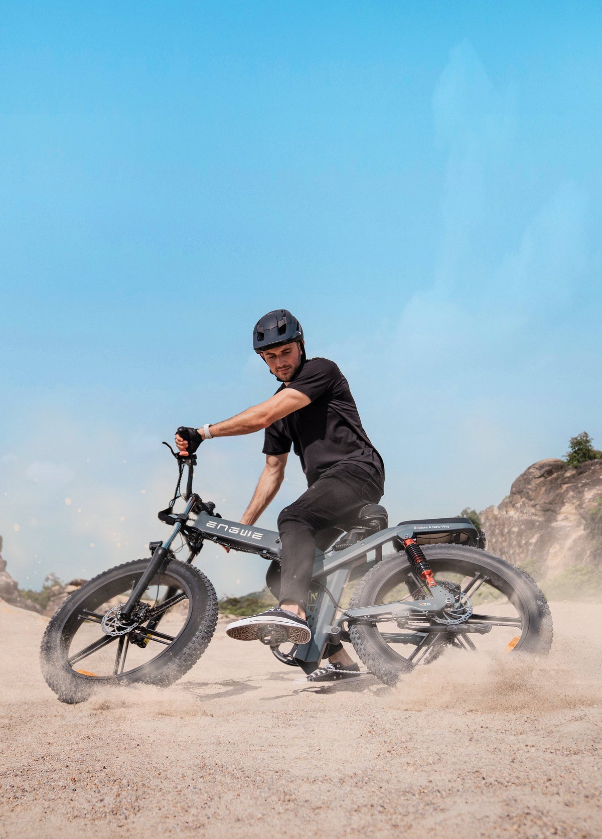VTT Fat Bike Electrique Pliable à Triple Suspension X26