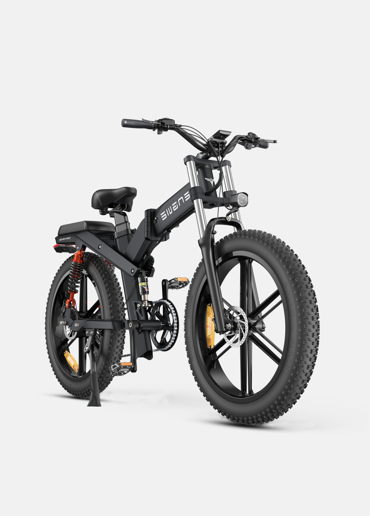 VTT Fat Bike Electrique Pliable à Triple Suspension Noir - X26