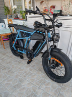 Fat Bike Longtail Biplace Électrique Bleu - CAVET