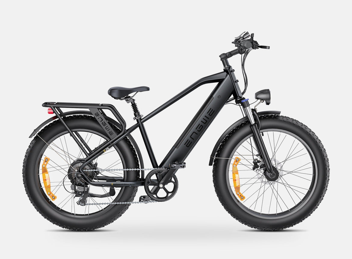 Fat Bike Électrique Mixte Confort & Urbain Noir - E26