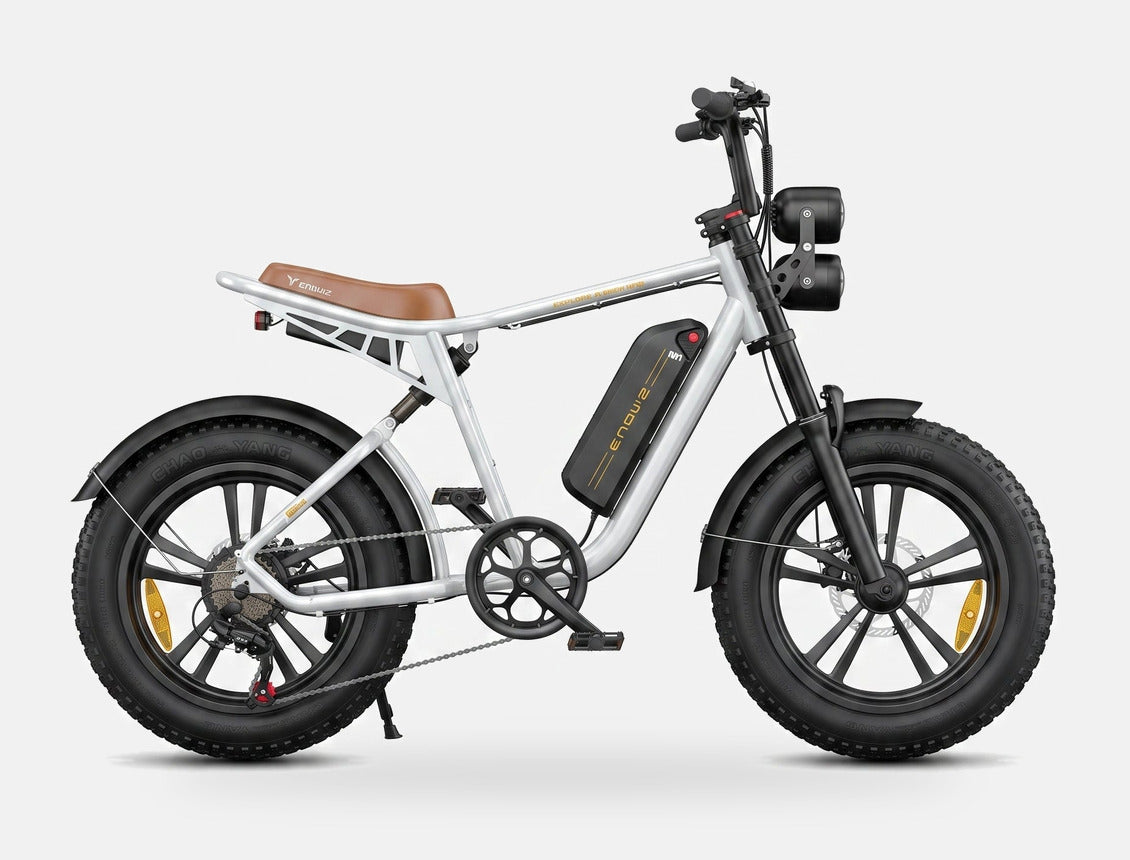 VTT Fat Bike Electrique Blanc ENGWE M20