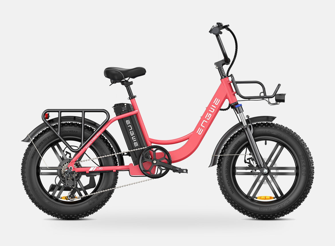 Vélo Électrique Urbain Grosses Roues Rose - L20 BOOST